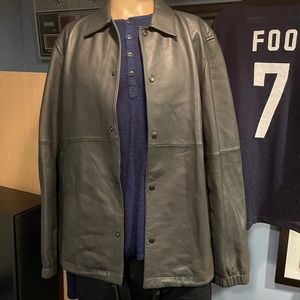 Men’s Theory leather jacket
